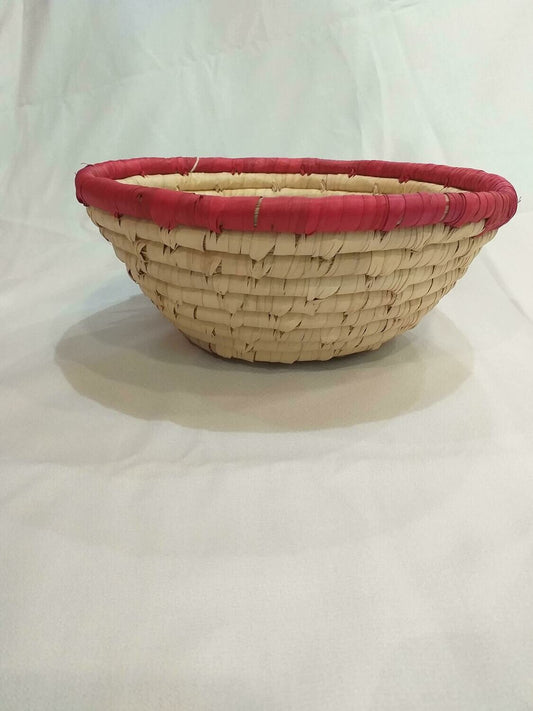CESTA FRUTERO borde rojo , verde y naranja D25XH10CM CORRS BANGLADESH