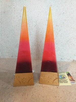 VELA PIRÁMIDE H21 CM ASHA-INDIA