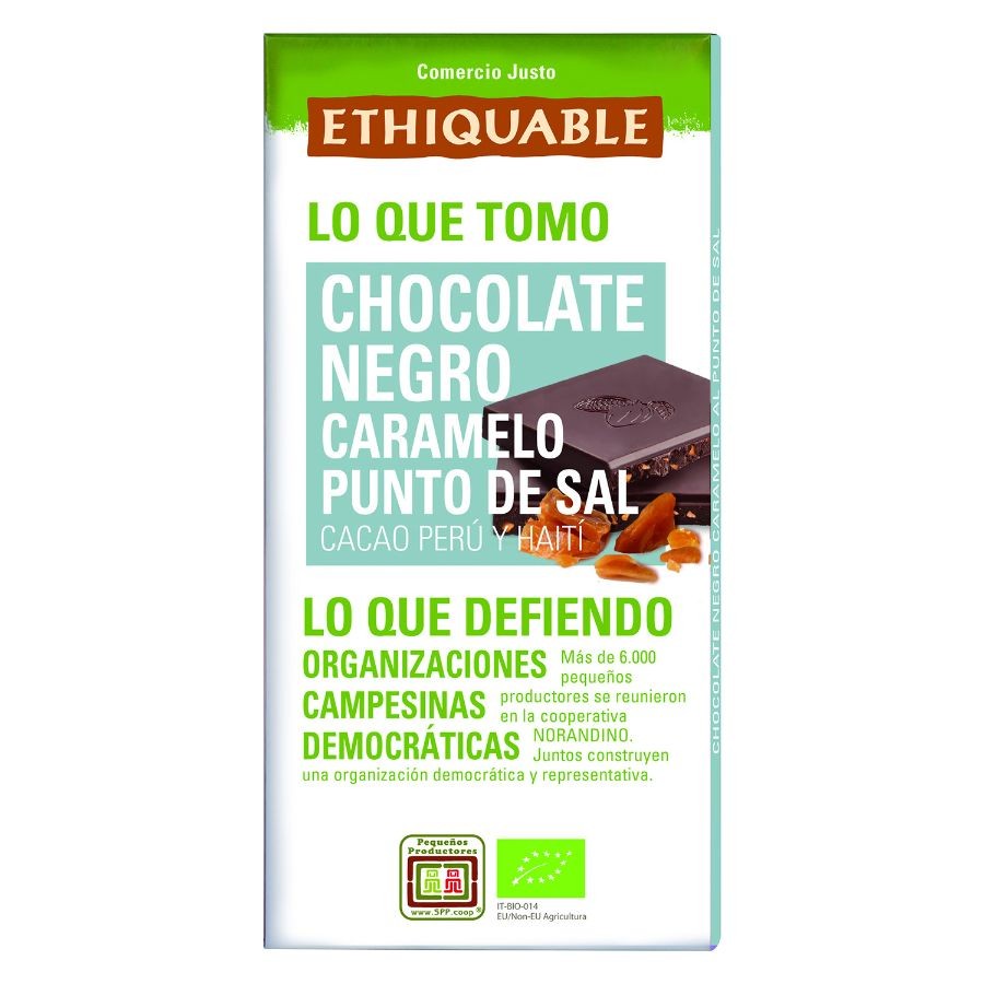 CHOCOLATE NEGRO CARAMELIZADO PUNTO DE SAL BIO 100 gr