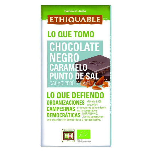 CHOCOLATE NEGRO CARAMELIZADO PUNTO DE SAL BIO 100 gr