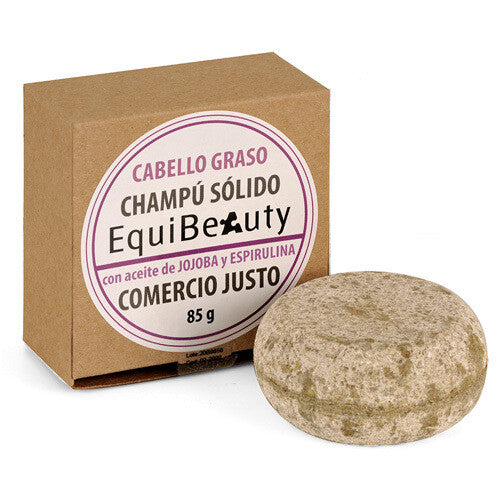 CHAMPU  SOLIDO DE JOJOBA Y ESPIRULINA CABELLO GRASO