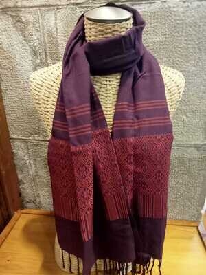 PAÑUELO VISCOSA 180X40CM BURGUNDY
