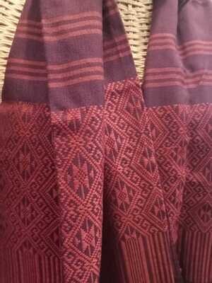 PAÑUELO VISCOSA 180X40CM BURGUNDY