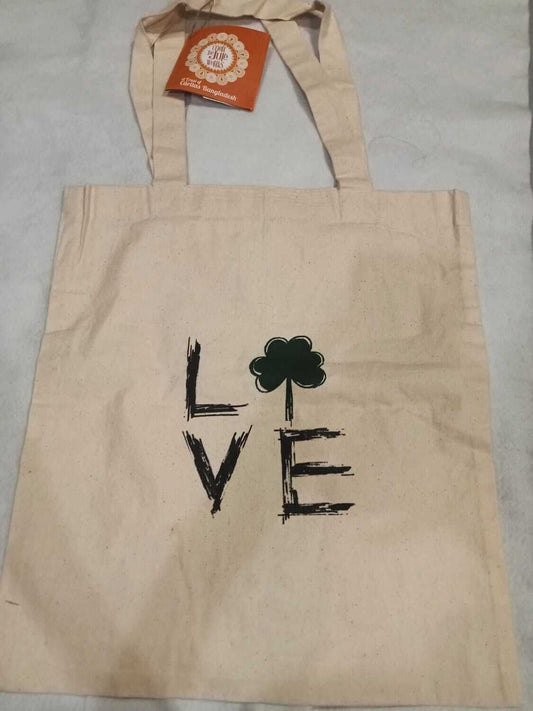 BOLSA ALGODON 41X38 CM  LOVE CORR BANGLADESH