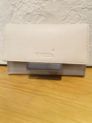 CARTERA PIEL   COLOR  BEIGE  TERU 17X10 CM EMA INDIA