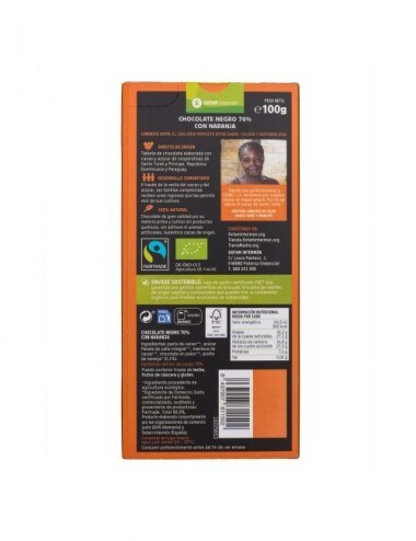 CHOCOLATE 70% NARANJA BIO 100g