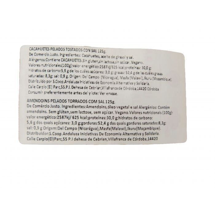 CACAHUETES TOSTADOS 125g