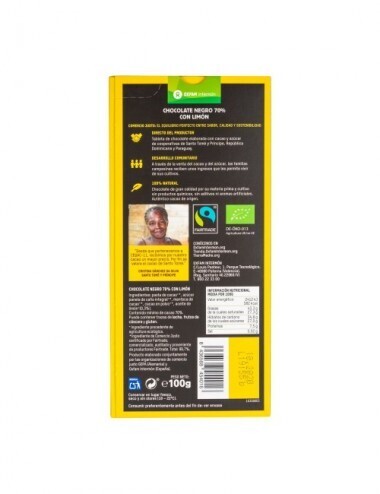 CHOCOLATE NEGRO 70% LIMÓN BIO