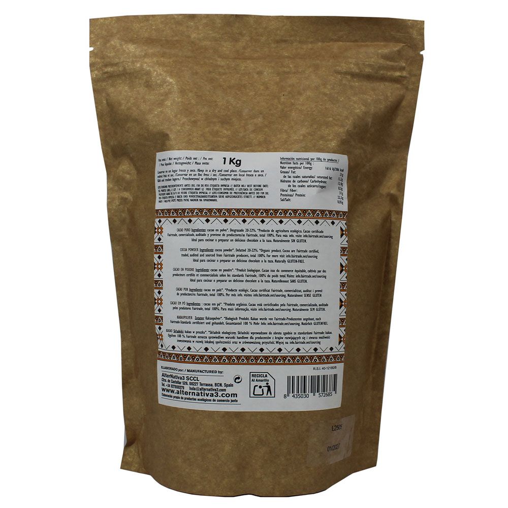 CACAO PURO BIO 1KG
