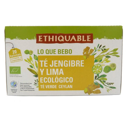 TE VERDE JENGIBRE-LIMA 20 BOLSITAS BIO