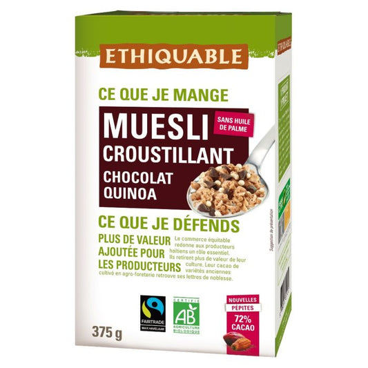 MUESLI CHOCOLATE QUINOA BIO 375g