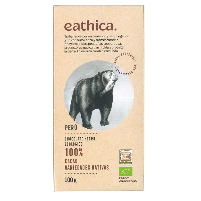 CHOCOLATE  eathica 100%  ALTO URUBUMBA -PERU
