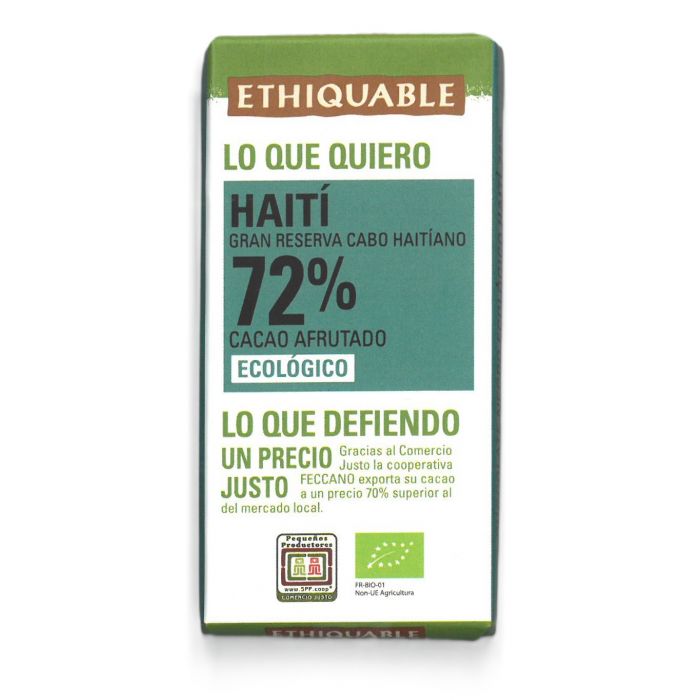 MINITABLETA CHOCO NEGRO 72% HAITI BIO 30G