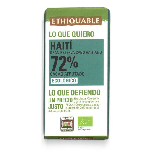 MINITABLETA CHOCO NEGRO 72% HAITI BIO 30G