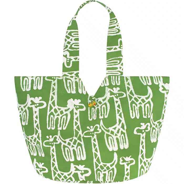 BOLSO TOTE VERDE 40X35 CM GLOBAL MAMA-GHANA