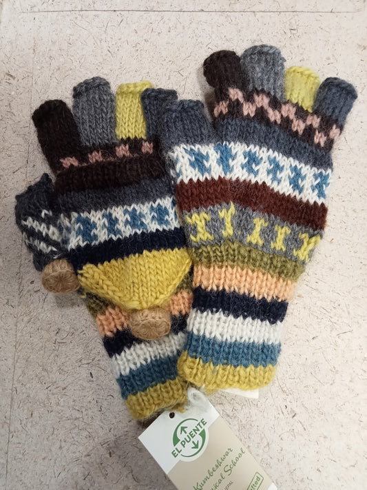 GUANTES COLORIDOS LANA TALLA M KTS-NEPAL