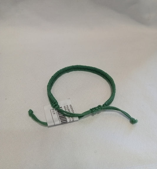 PULSERA ALGODÓN VERDE CORREDERA INDIA - FVICENTE FERRER
