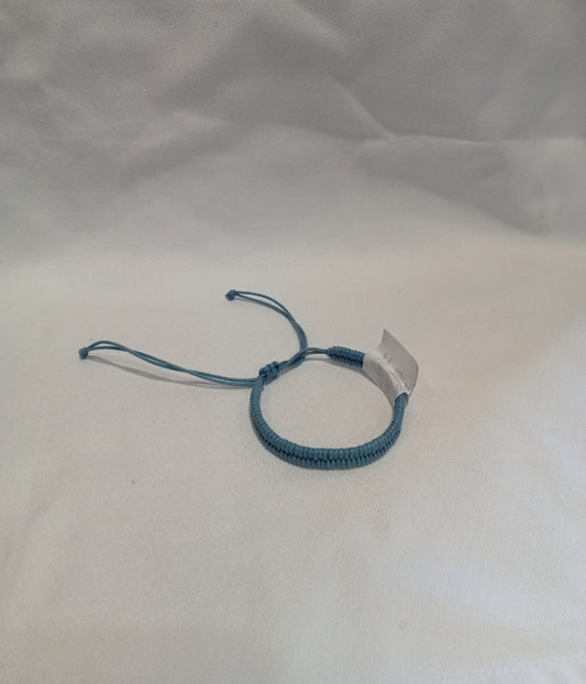 PULSERA ALGODÓN AZUL CORREDERA INDIA - FVICENTE FERRER