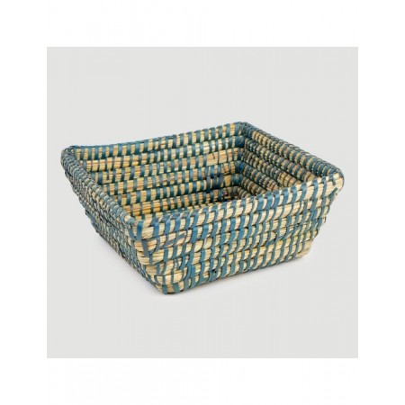 CESTA CUADRADA NATURAL 28X28 CM