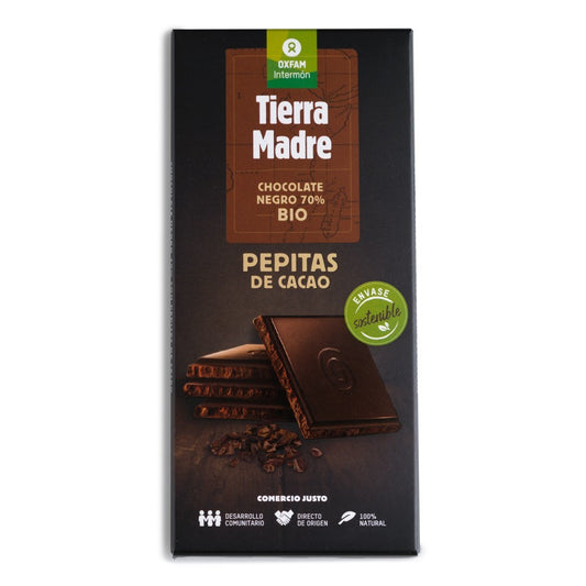 CHOCOLATE BIO 70% PEPITAS 100GR